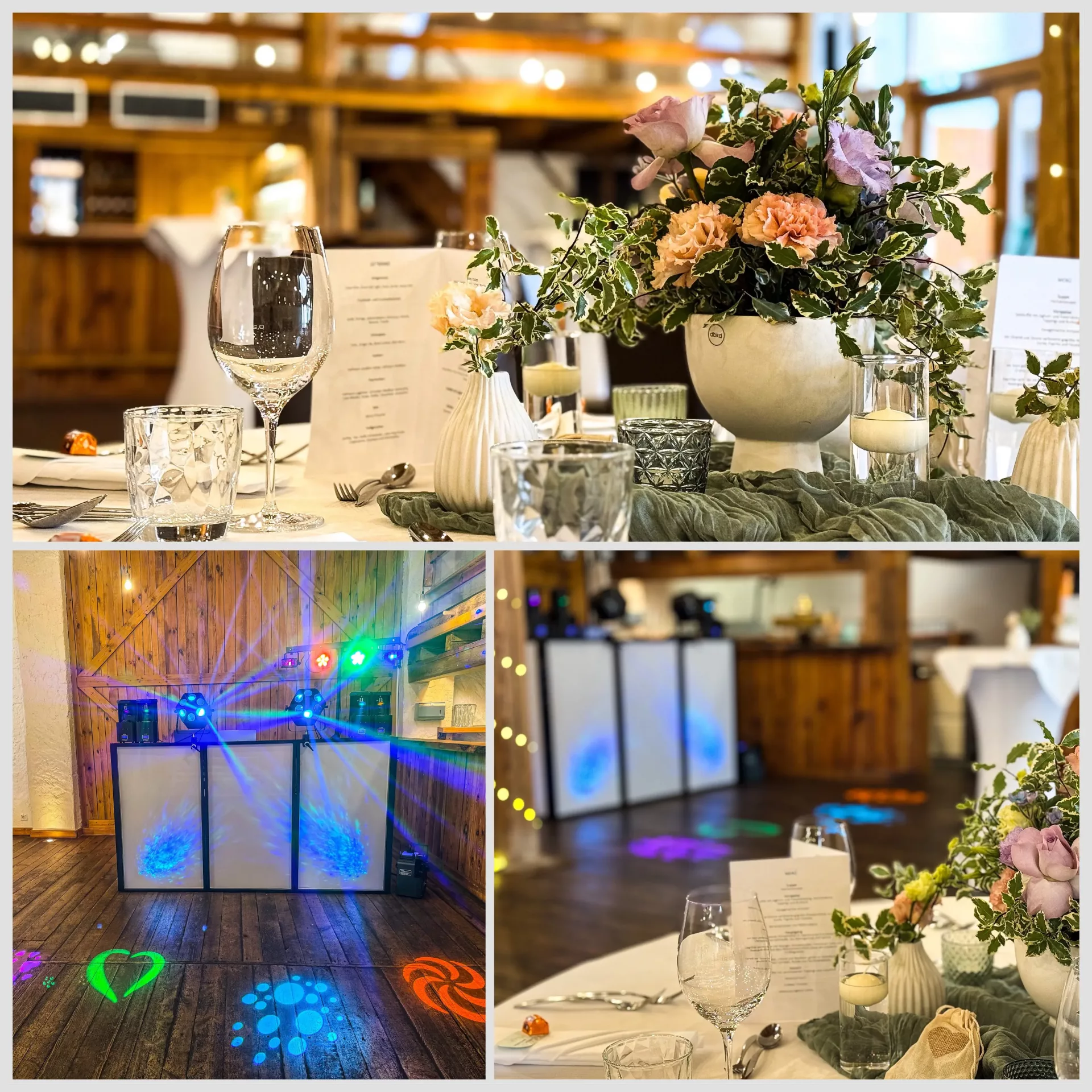 DJ Setup in der romantischen Festscheune des Acantus in Weisendorf, Erlangen-Höchstadt