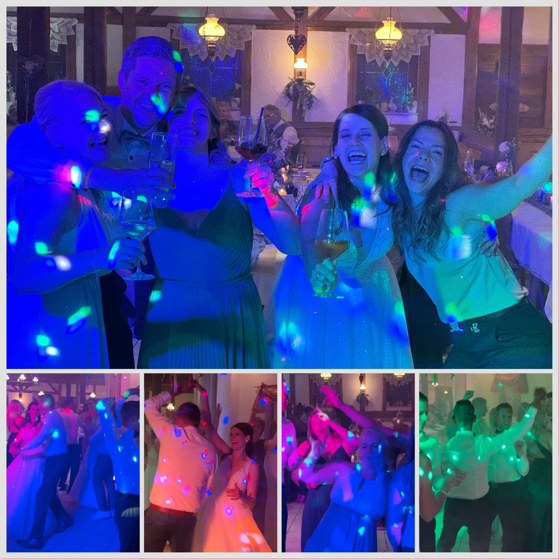 Ausgelassene Hochzeitsfeier mit DJ im Tannenhof Schorr Neustadt an der Aisch