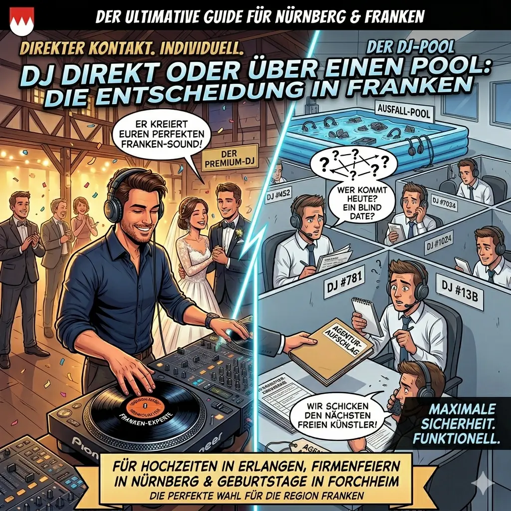 Cover des Blog Artikels von DJ Alexander Pavel zum Thema "DJ direkt buchen oder über einen DJ-Pool?"
